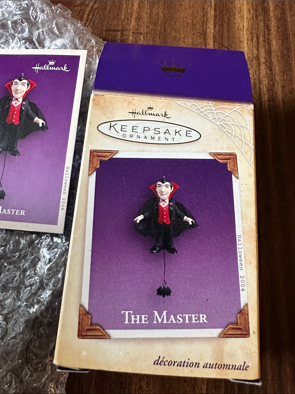 Hallmark The Master Vampire Costume Ornament - Black & Red & Purple 2004
